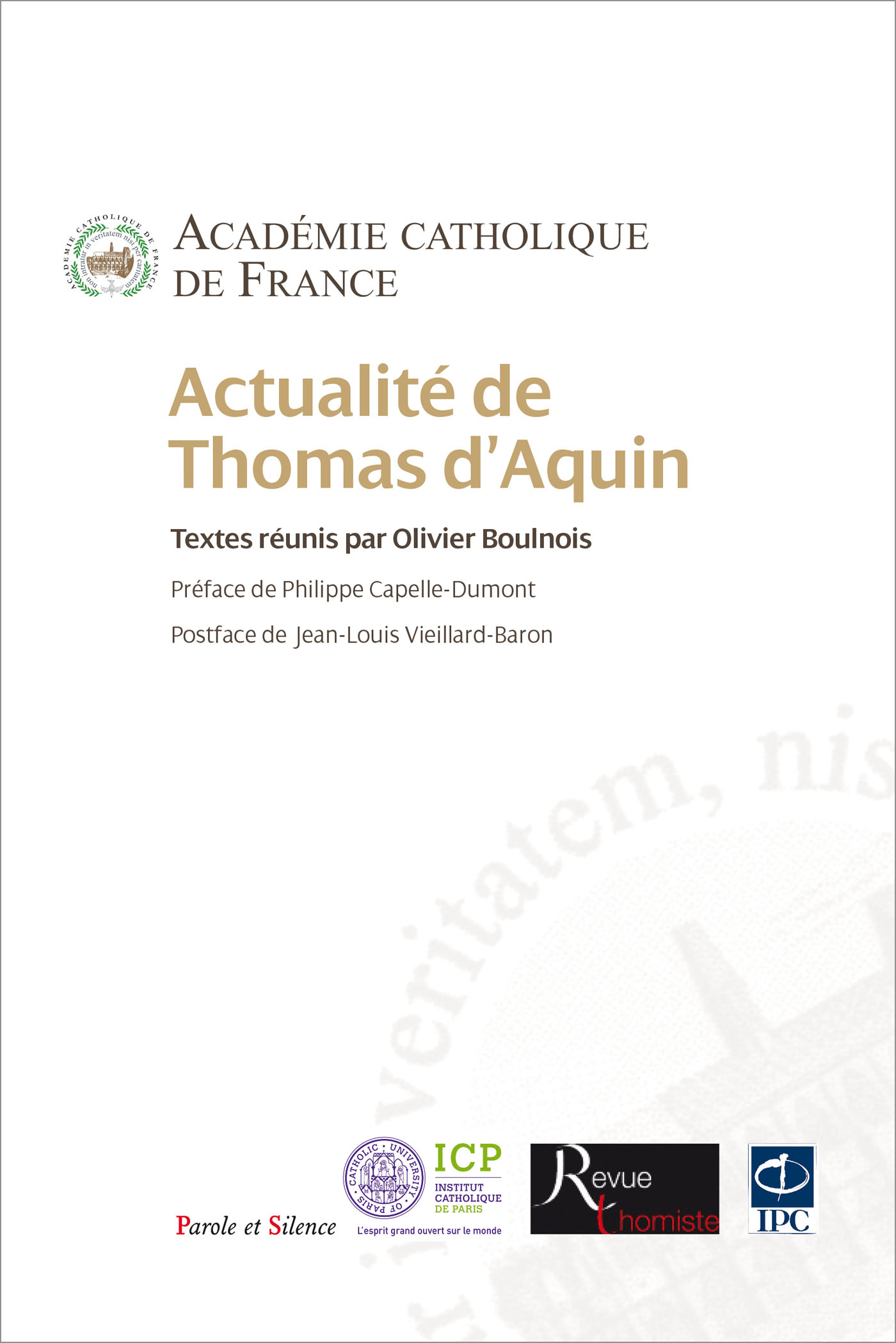 Actualit de saint Thomas d'Aquin