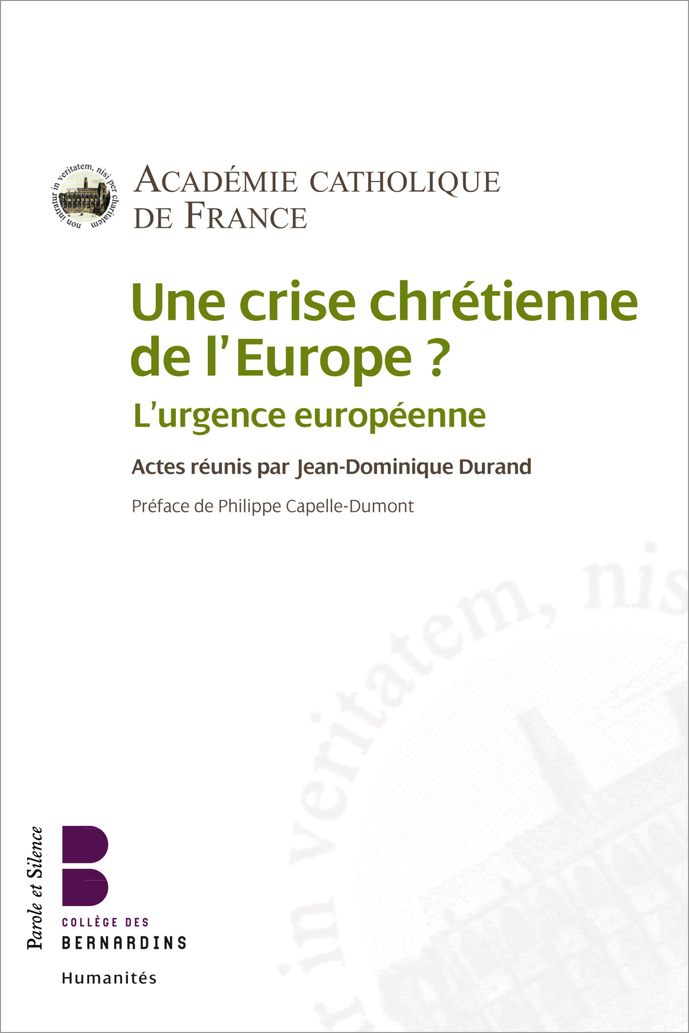 Une crise chrtienne de lEurope ?