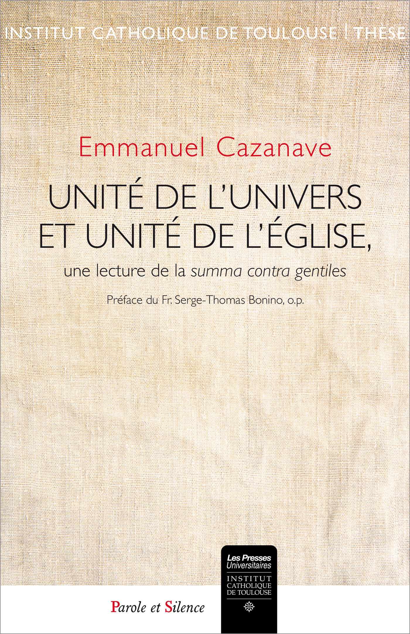 Unit de lunivers et unit de lEglise, une lecture la Summa contra gentiles