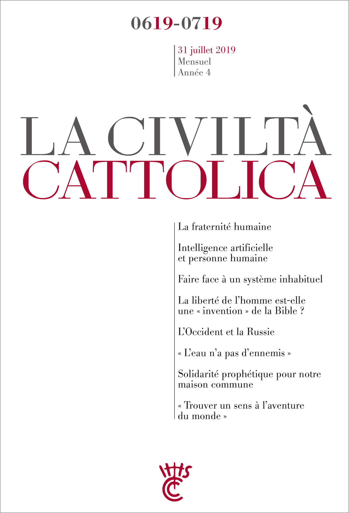 Civilta cattolica - juin-juillet 2019