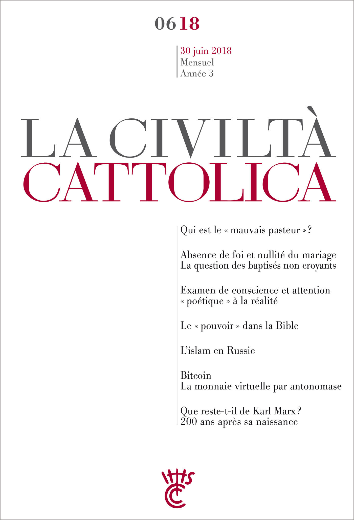 CIVILTA CATTOLICA JUIN 2018