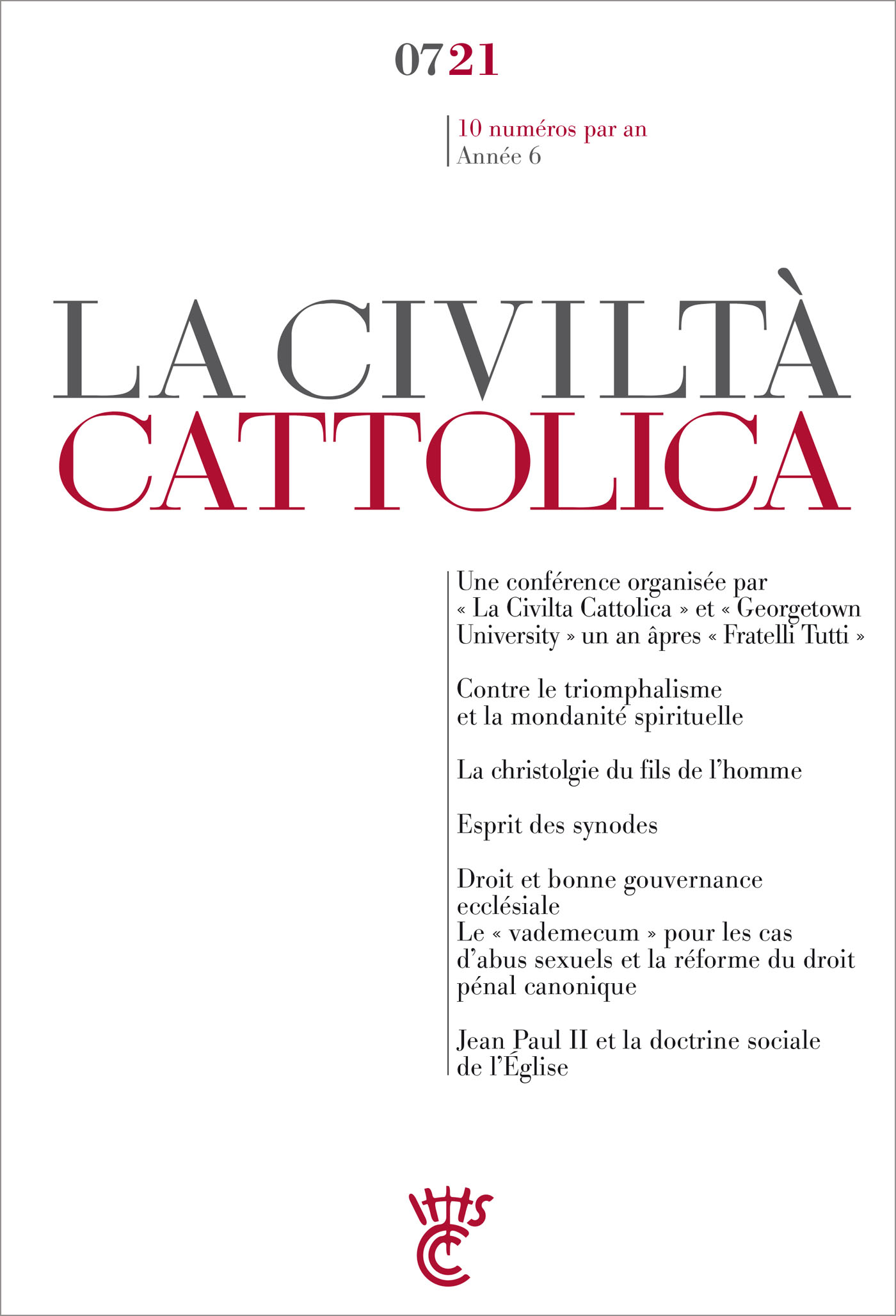 LA CIVILTA CATTOLICA 0721