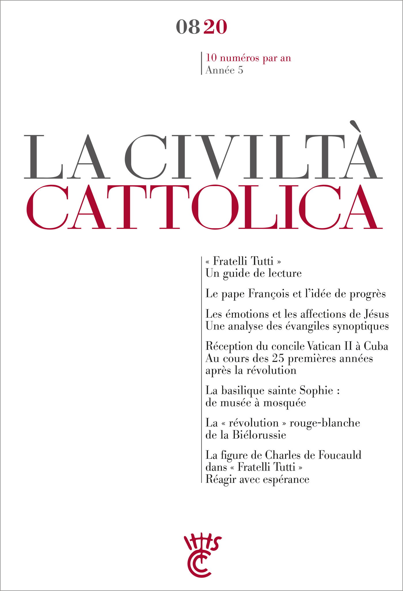 LA CIVILTA CATTOLICA 0820