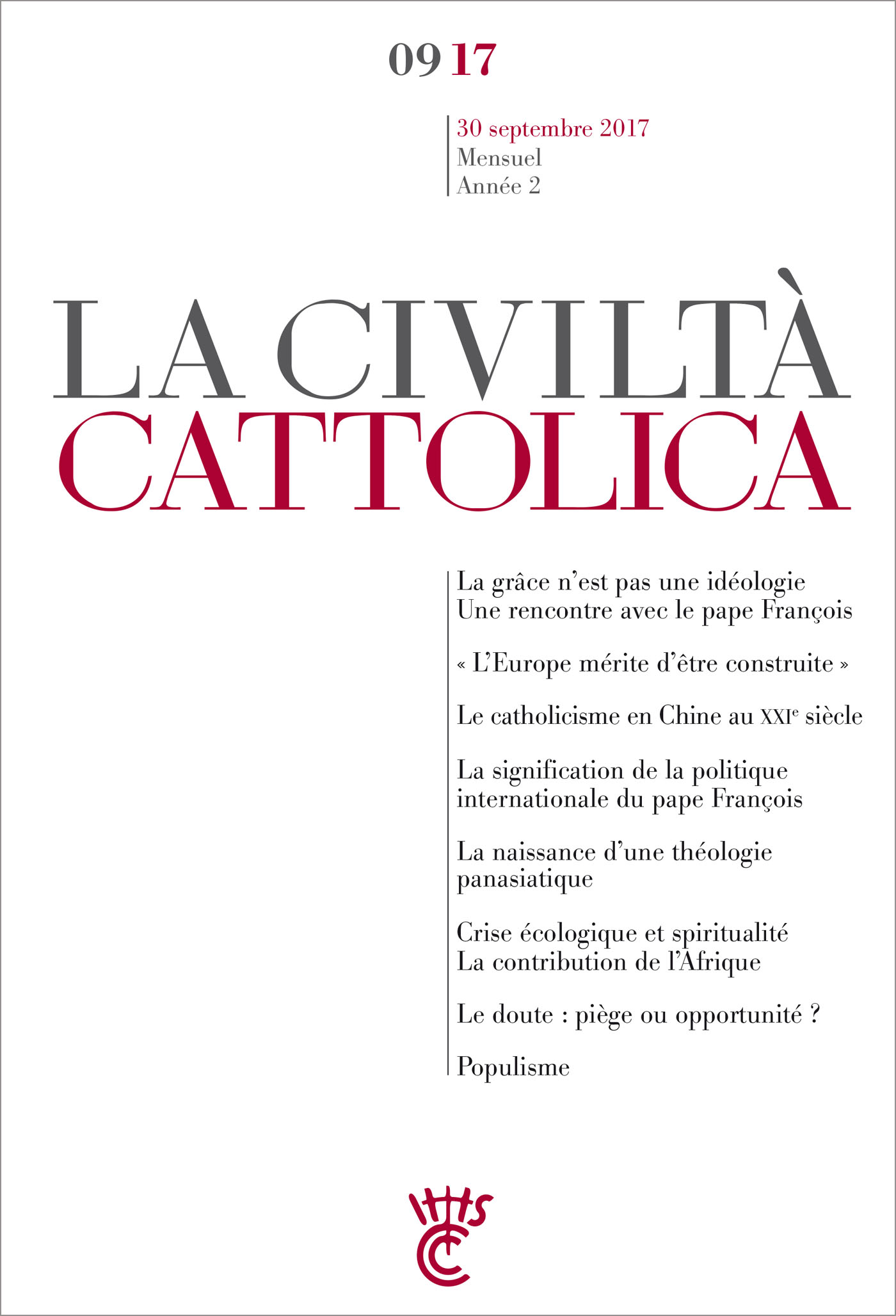 Civilt Cattolica - septembre 2017