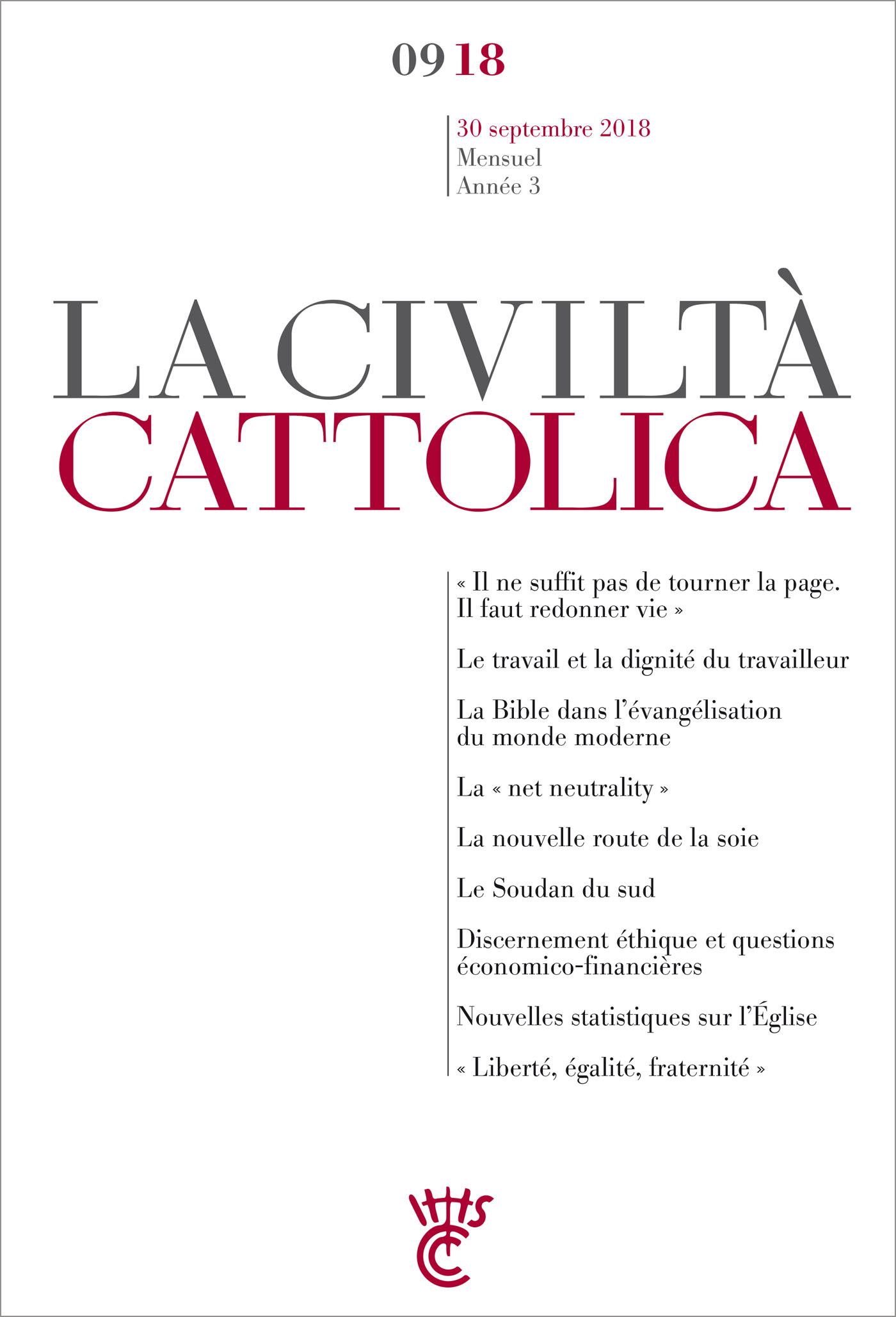 Civilt Cattolica SEPTEMBRE 2018