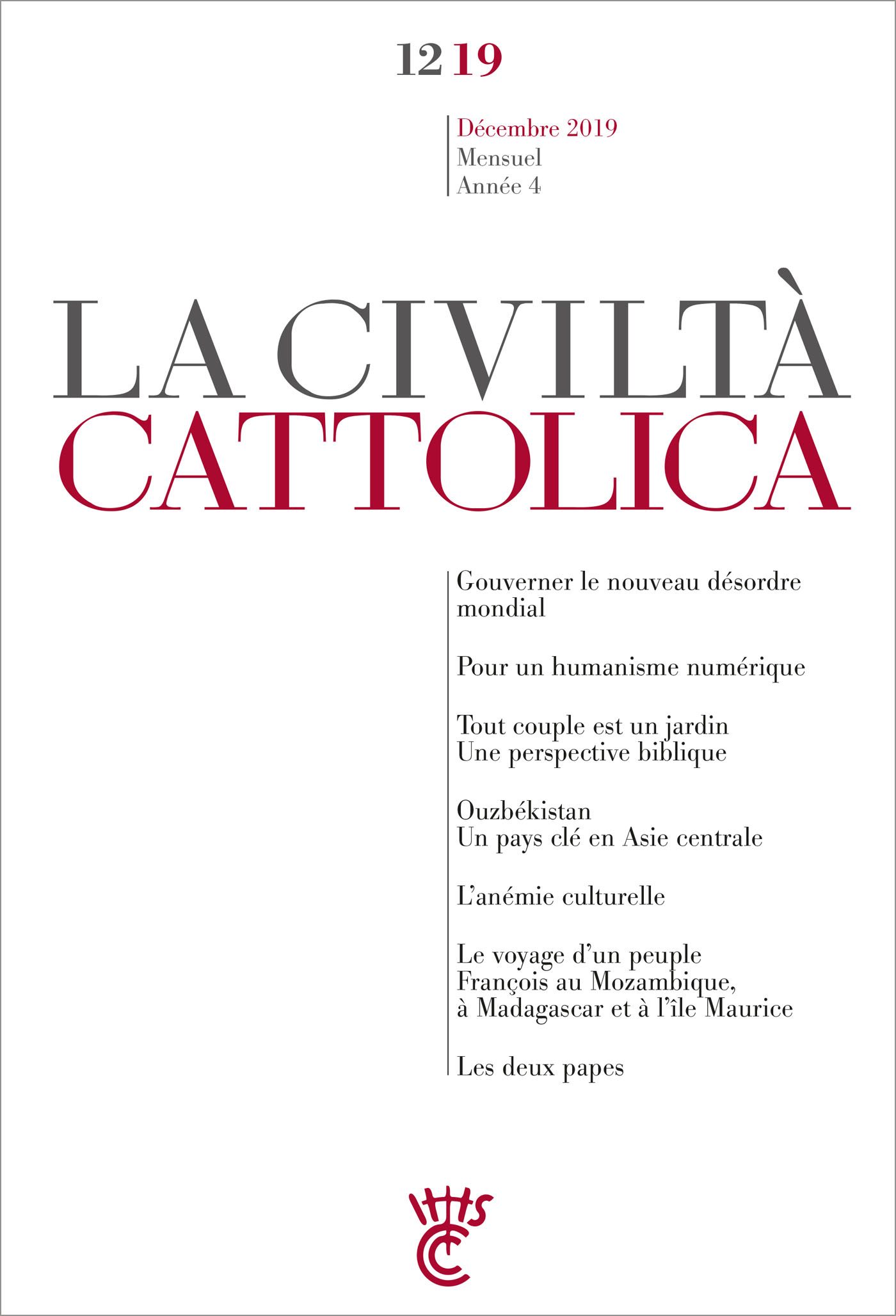 La Civilta Cattolica - Décembre 2019