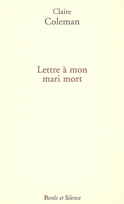 Lettre  mon mari mort