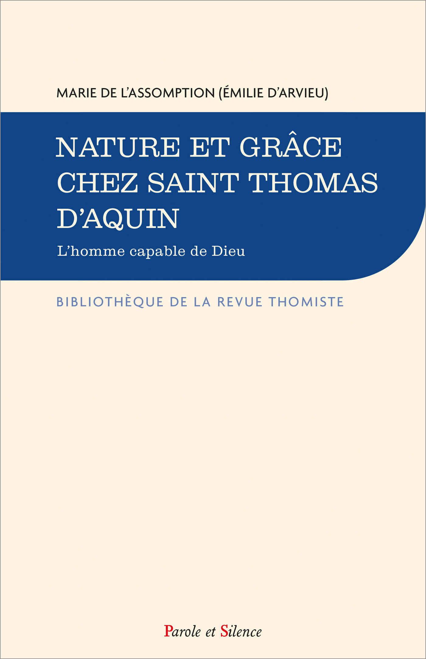 Nature et grâce chez saint Thomas d'Aquin