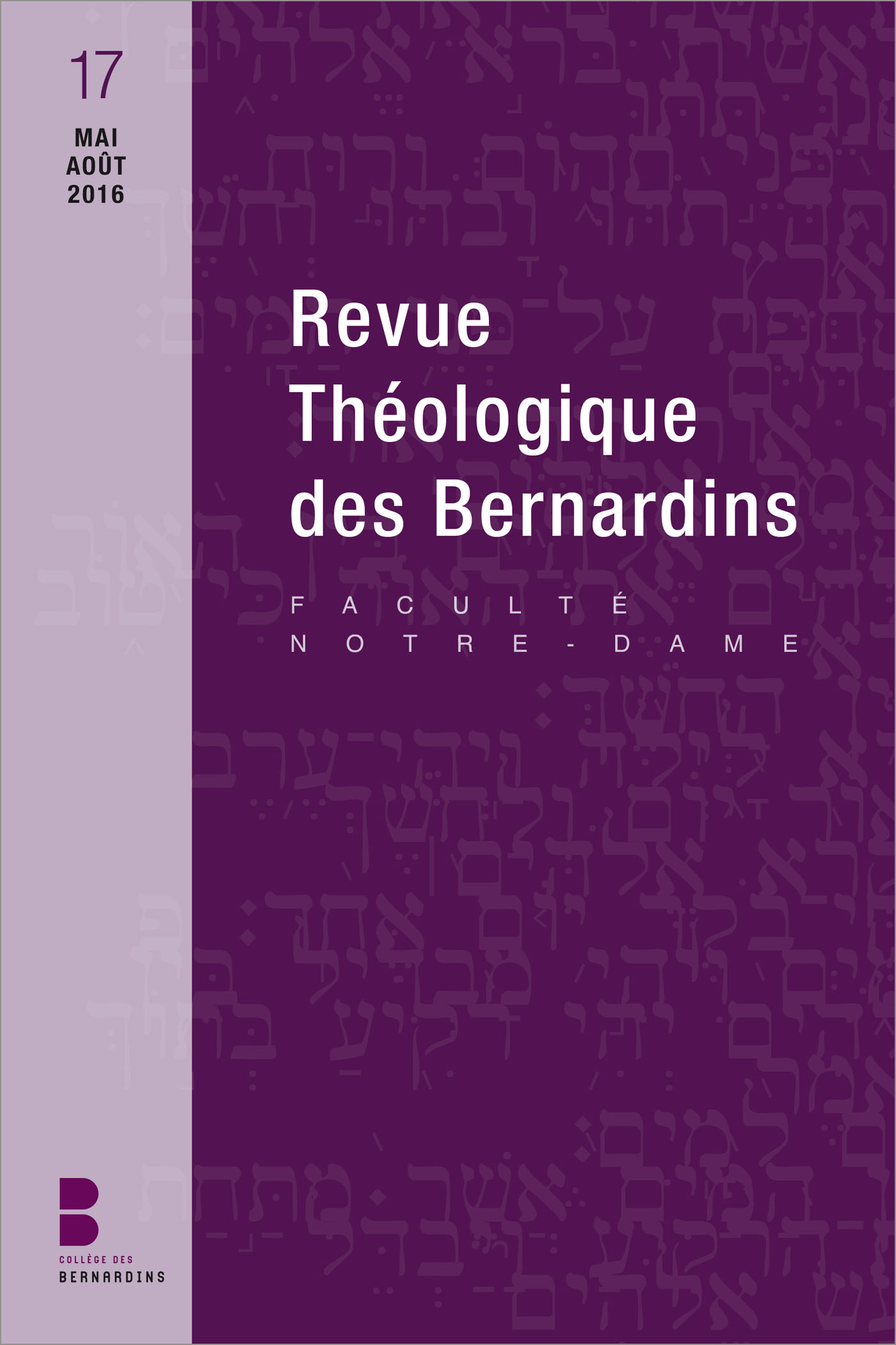 Revue thologique des Bernardins 17