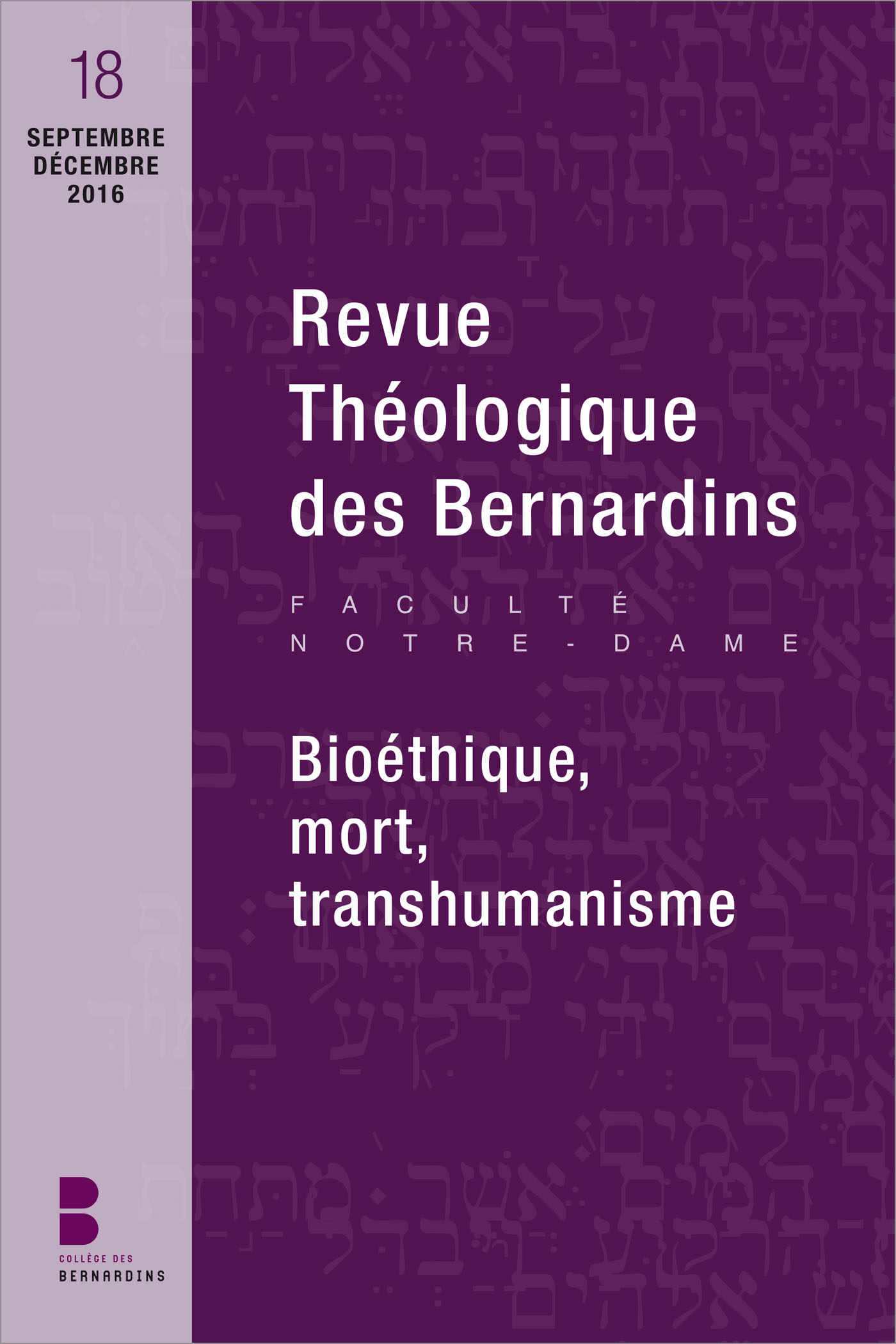 Revue théologique des Bernardins 18