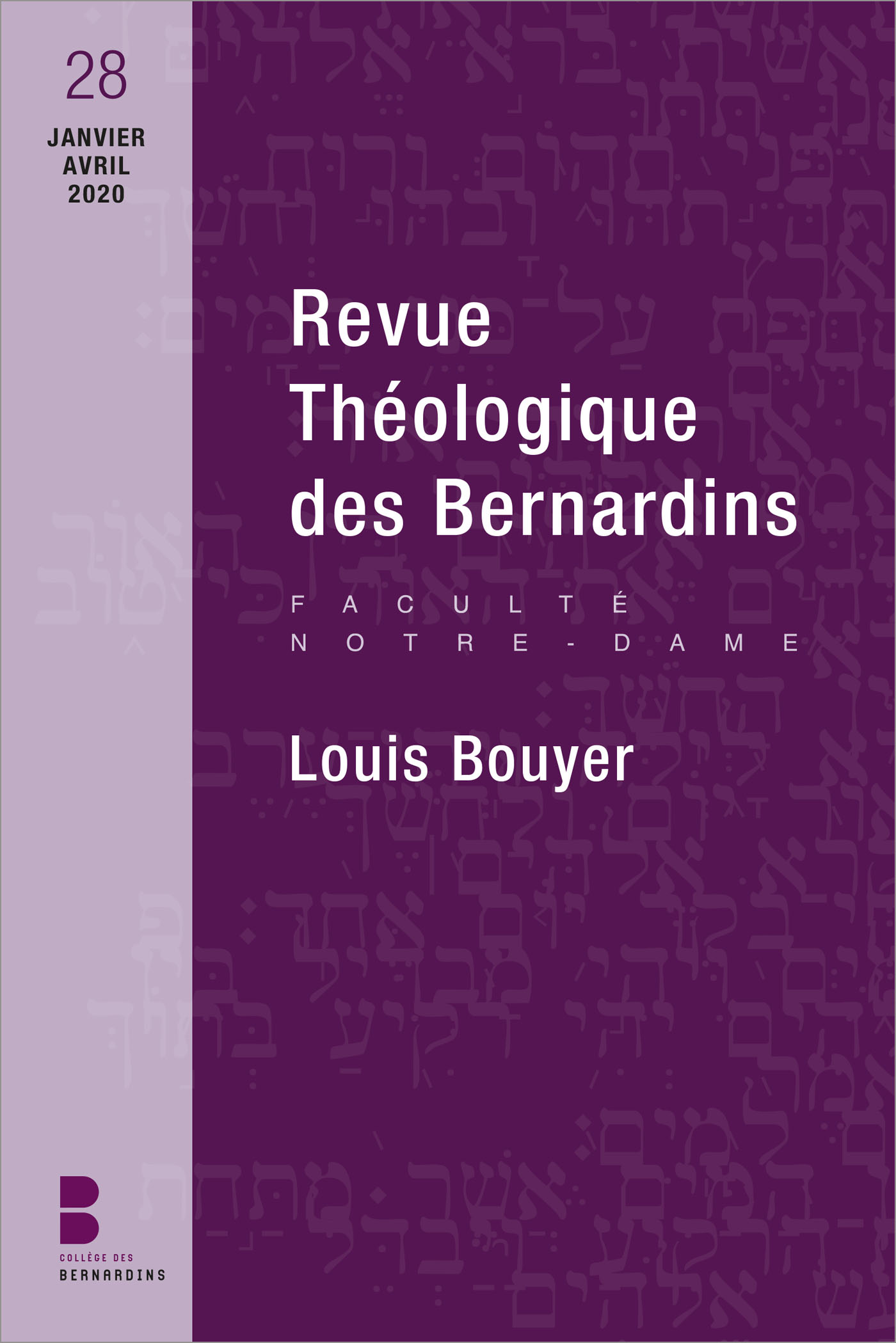 Revue théologique des Bernardins n°28
